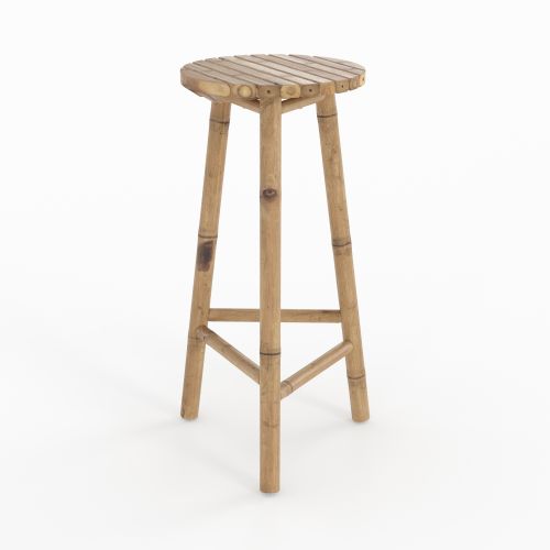 tabouret de bar exterieur eli en bambou 74 cm