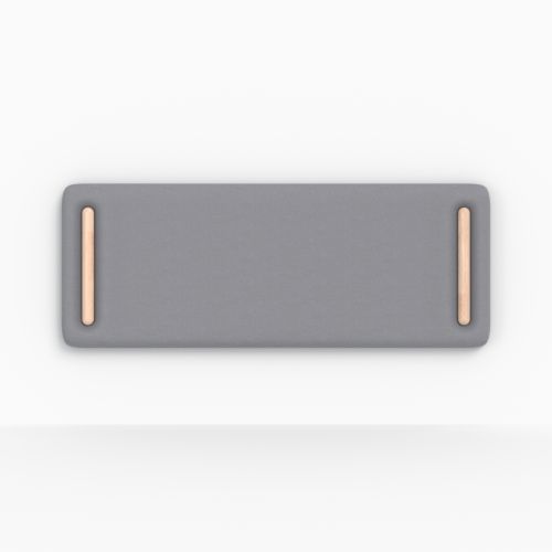 tete de lit 140 cm tissu gris bois clair katia