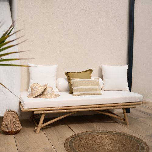 vadella canape blanc de jardin bambou