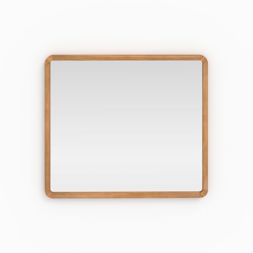 vea miroir mural en bois de teck salle de bain