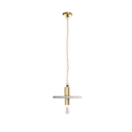 achat suspension colombe en terrazzo et metal dor_