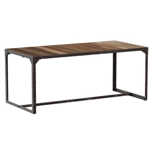 achat table a manger 6 personnes bois recycle metal