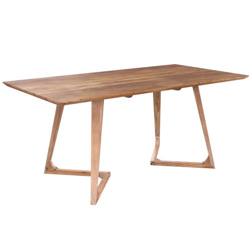 achat table rectangulaire six personnes bois d acacia et metal 175 cm