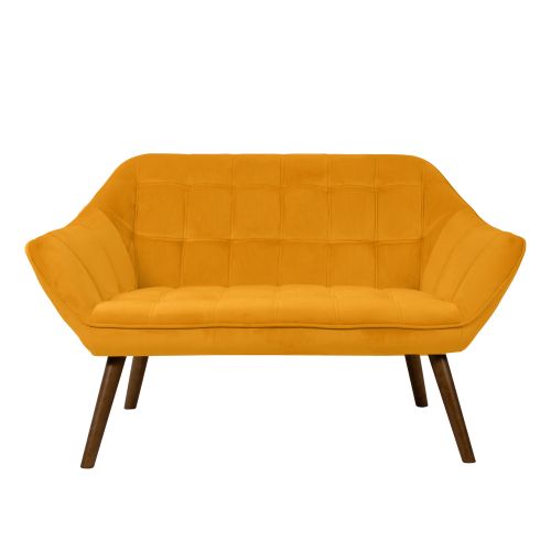 acheter canape velours jaune 2 places