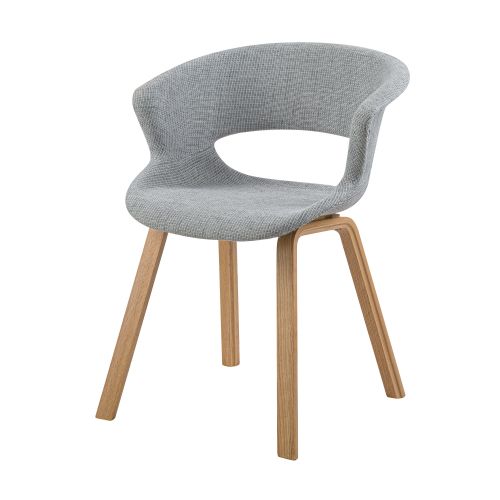 acheter chaise confortable en tissu pieds bois clair