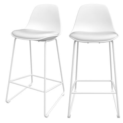 acheter chaise de bar blanche duo design