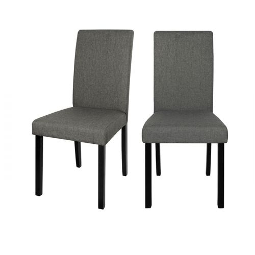 acheter chaise grise tissu lot de 2