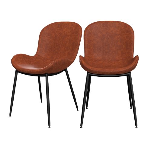 acheter chaise vintage simili cuir marron
