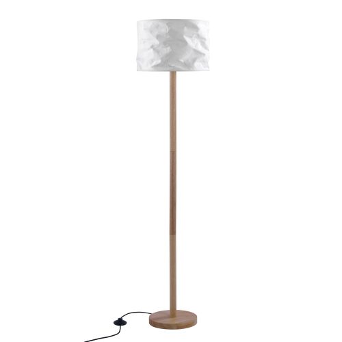acheter lampadaire en bois et papier blanc