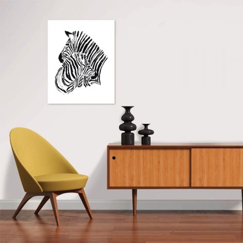 acheter poster papier 2 zebres