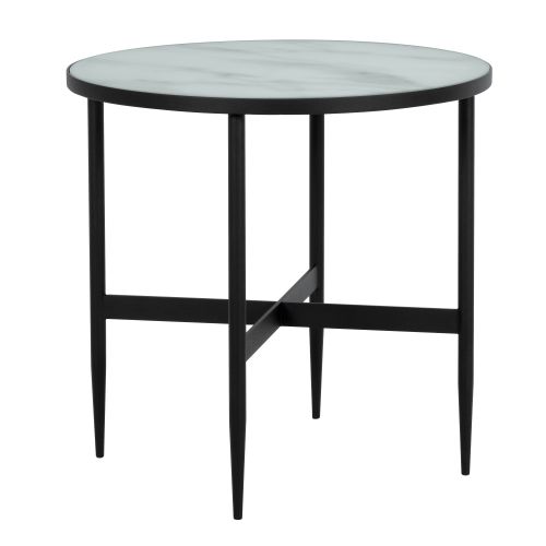 acheter table basse noire ronde 50 cm