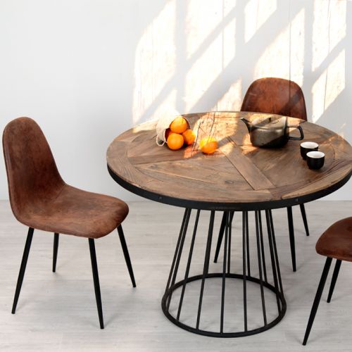acheter table en bois et metal industriel