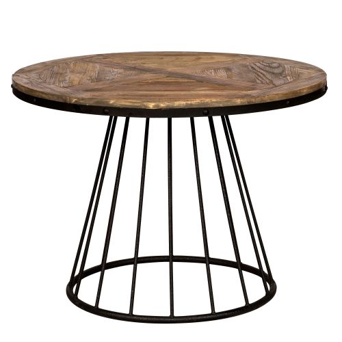 acheter table ronde bois et metal