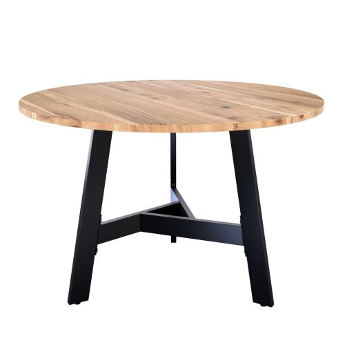 acheter table ronde en bois d acacia et_m_tal 115 cm