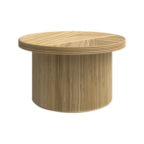table basse ronde helene en rotin 80 cm