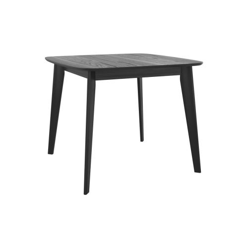 table carree 90 cm en bois noir julio