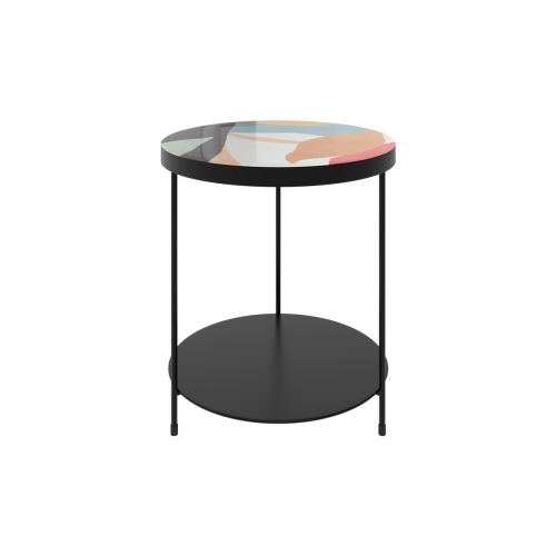 table d appoint ronde cheyenne multicolore