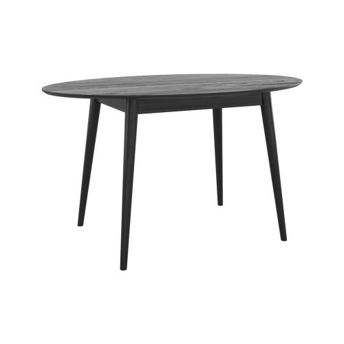 table ovale noire en bois 130 cm eddy