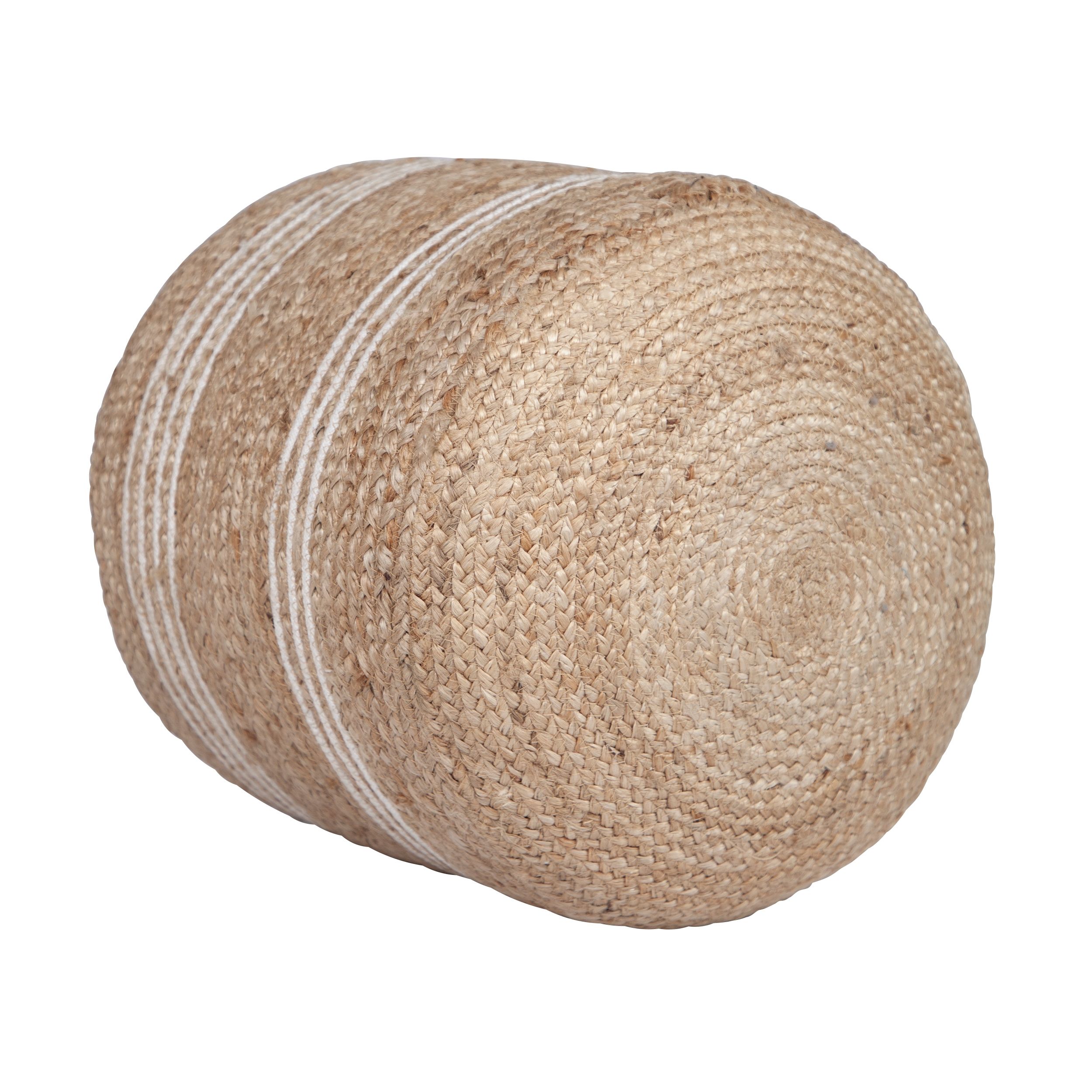 Pouf Roanne rond en jute diamètre 45 cm design naturel