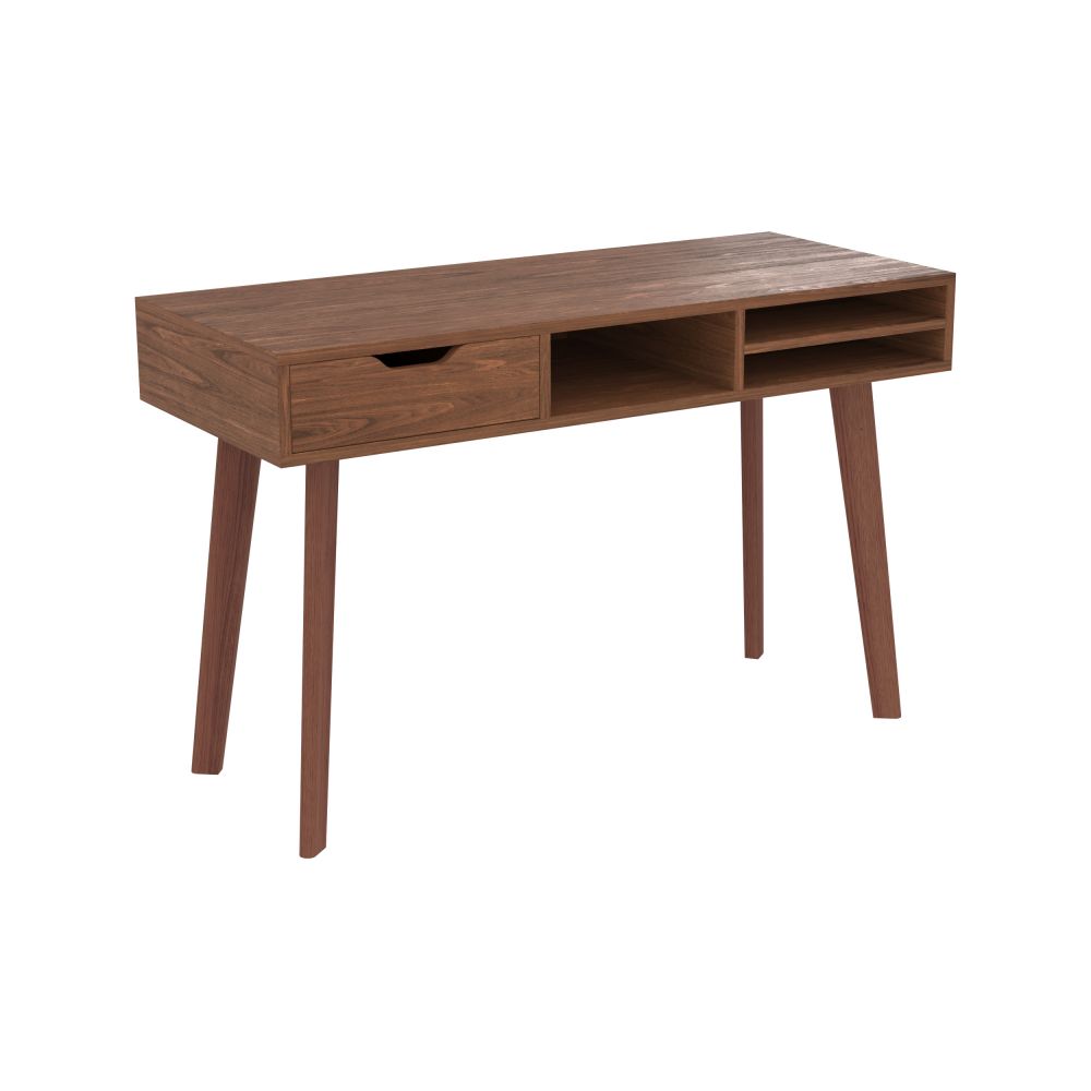 bureau moka 120 cm bois fonce - miniatura