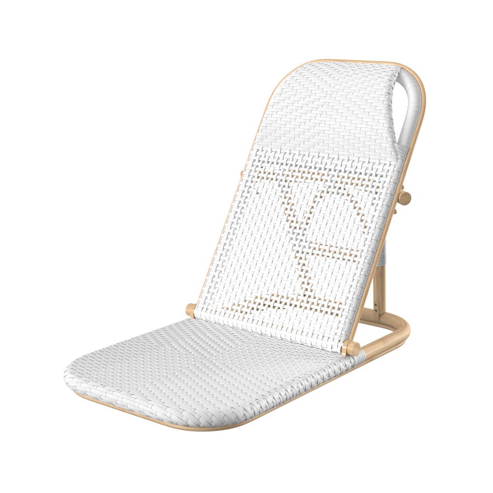 chaise de plage style transat confortable blanc favignana - miniatura