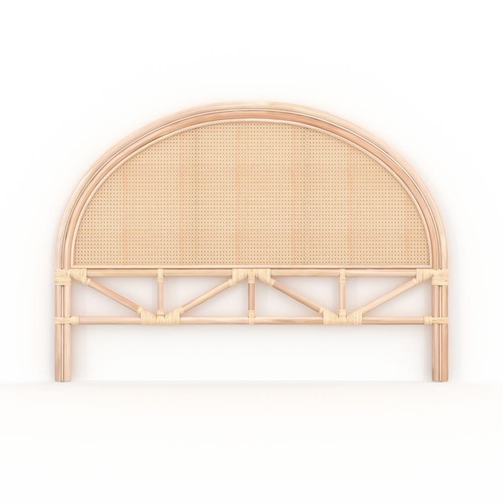 chambre boheme tete de lit madya 140cm rotin cannage - miniatura