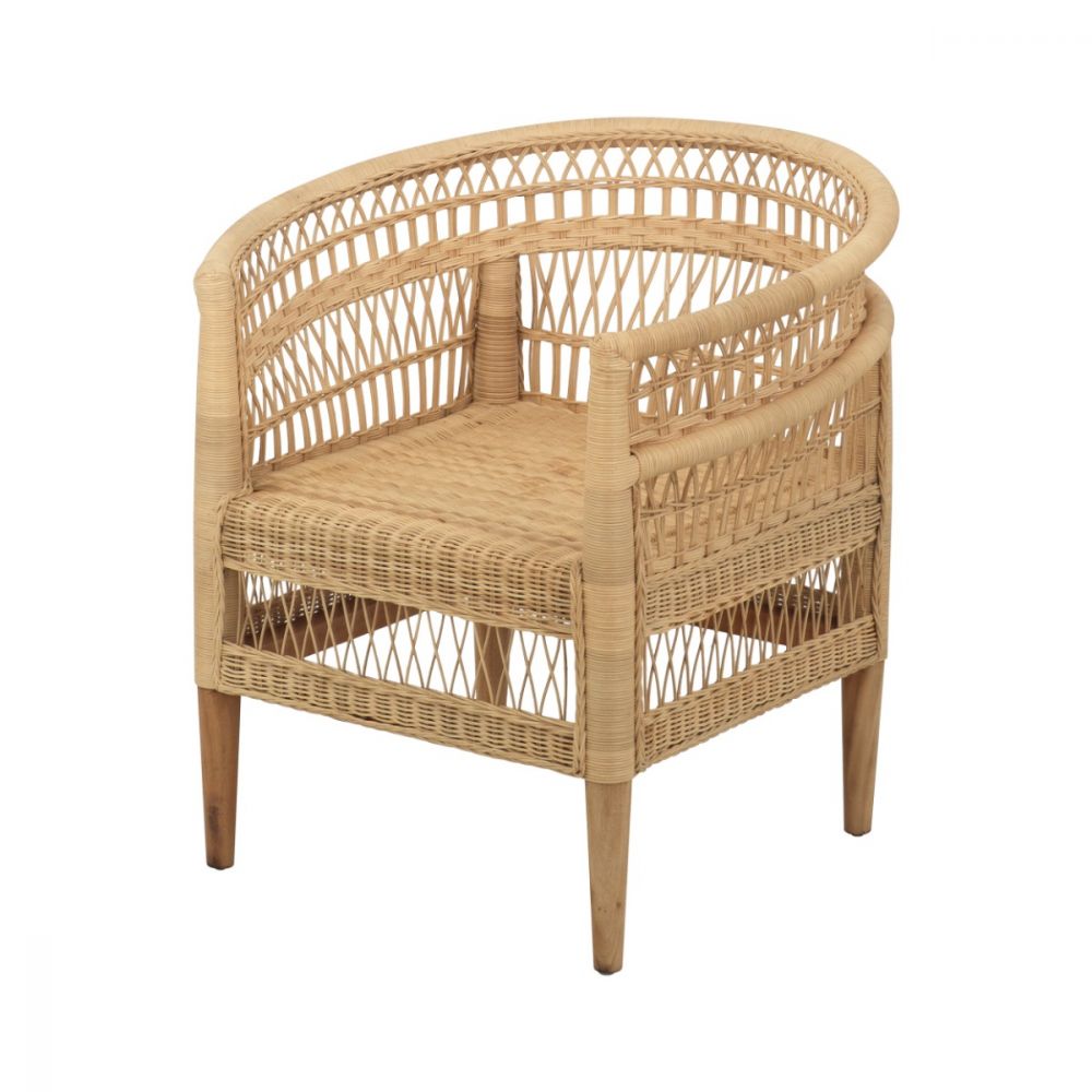 fauteuil medan en rotin naturel - miniatura