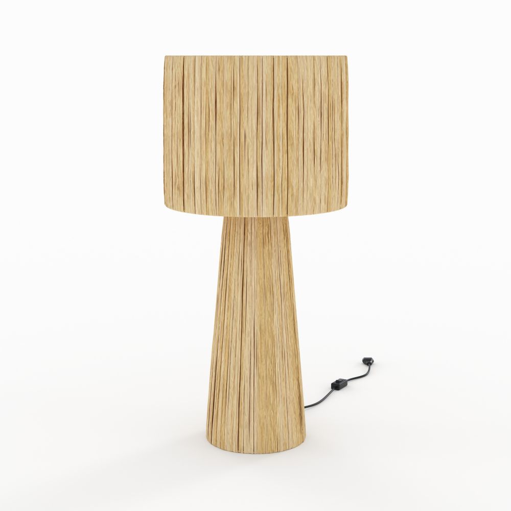 lampe solea grand modele palmier naturel style boheme - miniatura