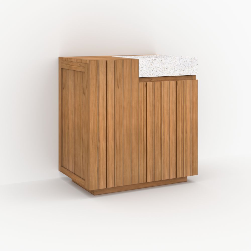 meuble de salle de bain en bois 80 cm noa - miniatura