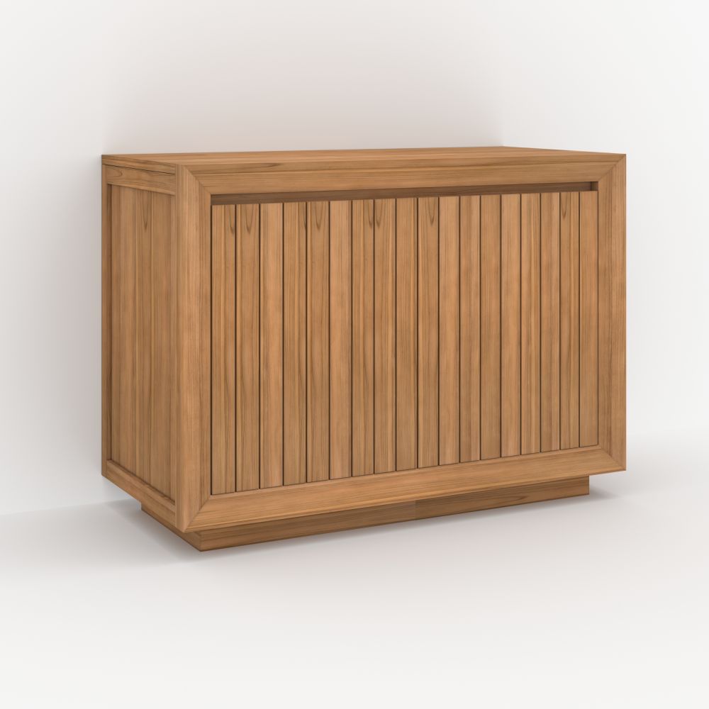 pernelle meuble de salle de bain en bois de teck 110 cm - miniature