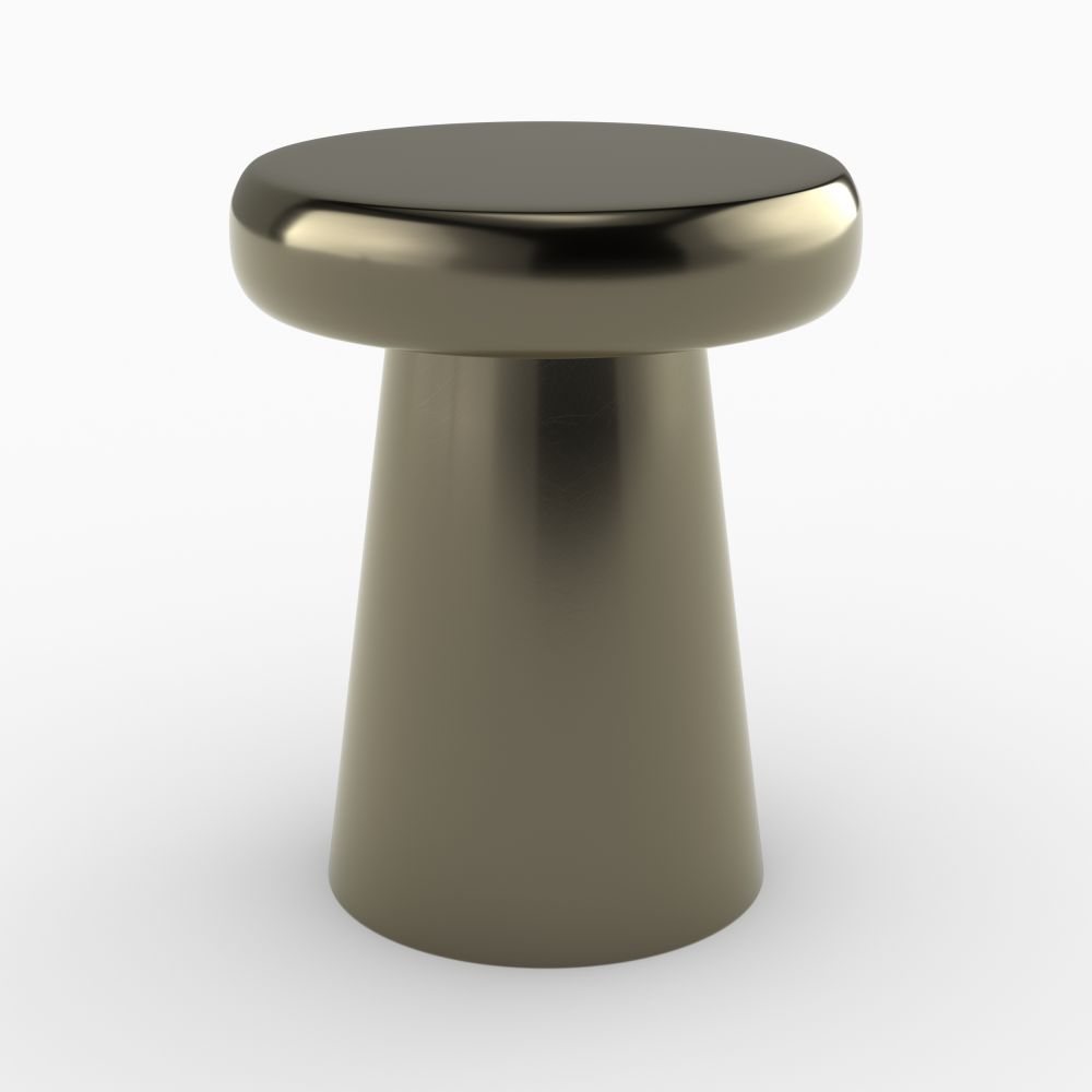 table d appoint anouck en metal dore - miniature