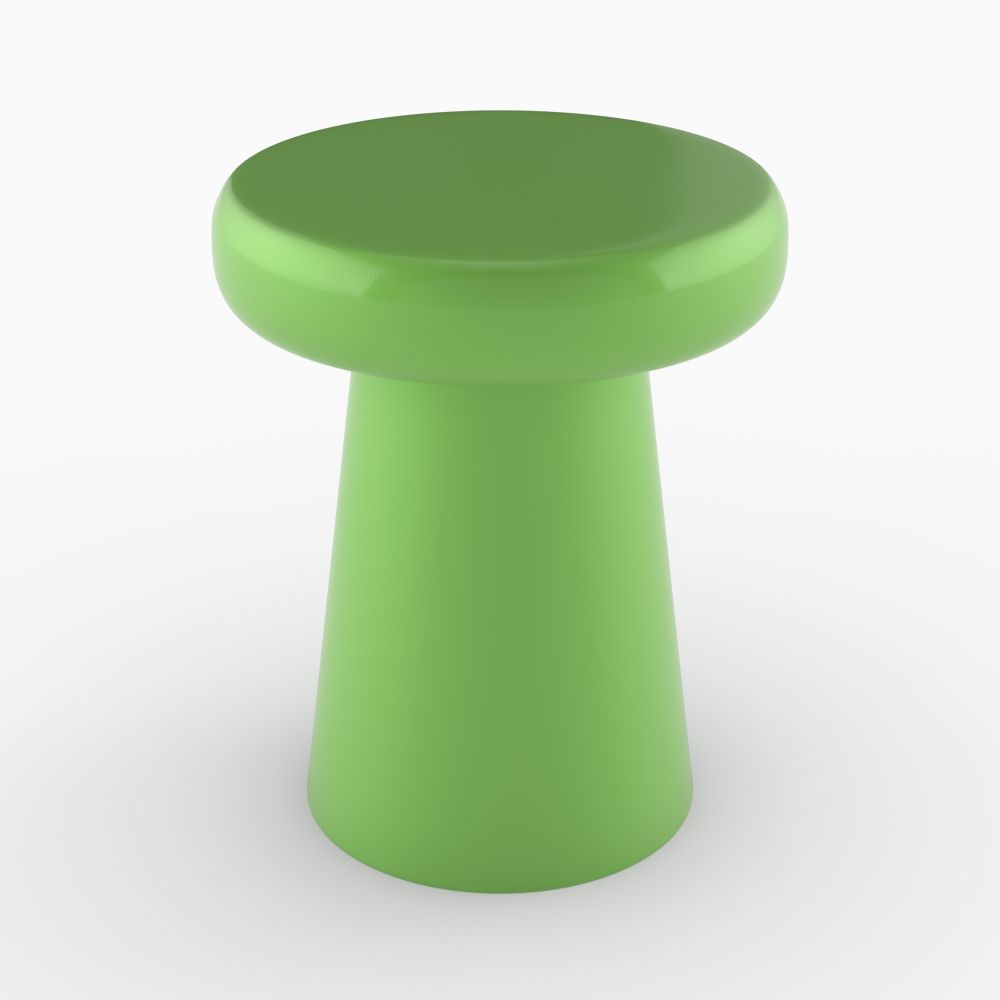 table d appoint en metal vert petant ronde anouk - miniatura