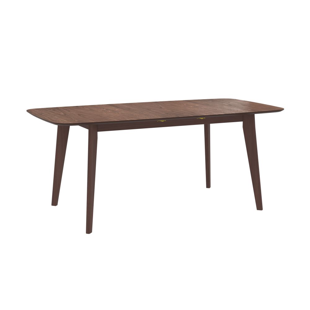 table de repas bois fonce oman extensible - miniatura