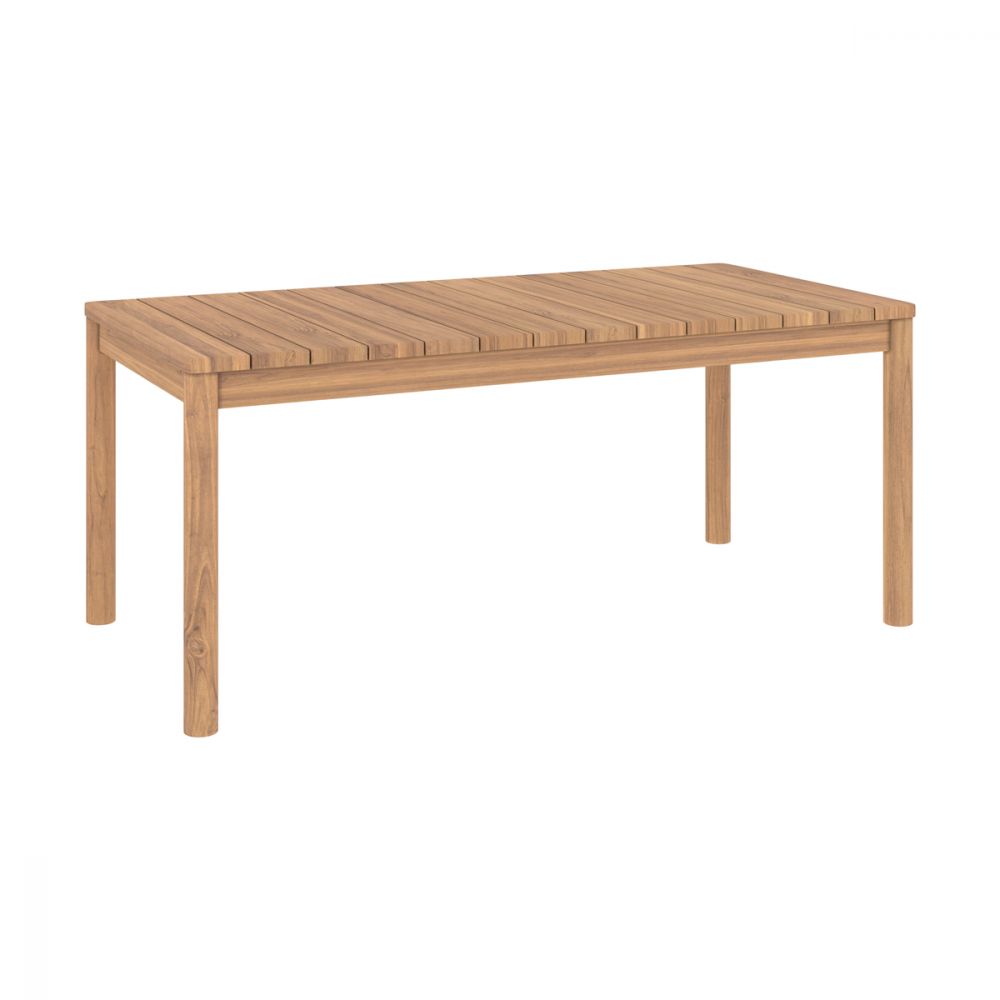 table extensible de jardin berka en bois de teck - miniatura