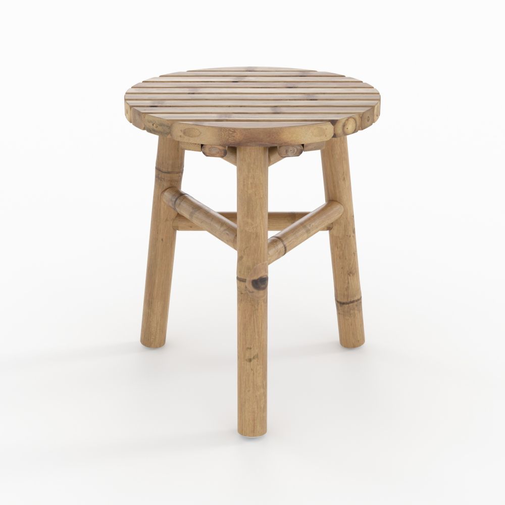 tabouret de jardin eli en bambou - miniatura