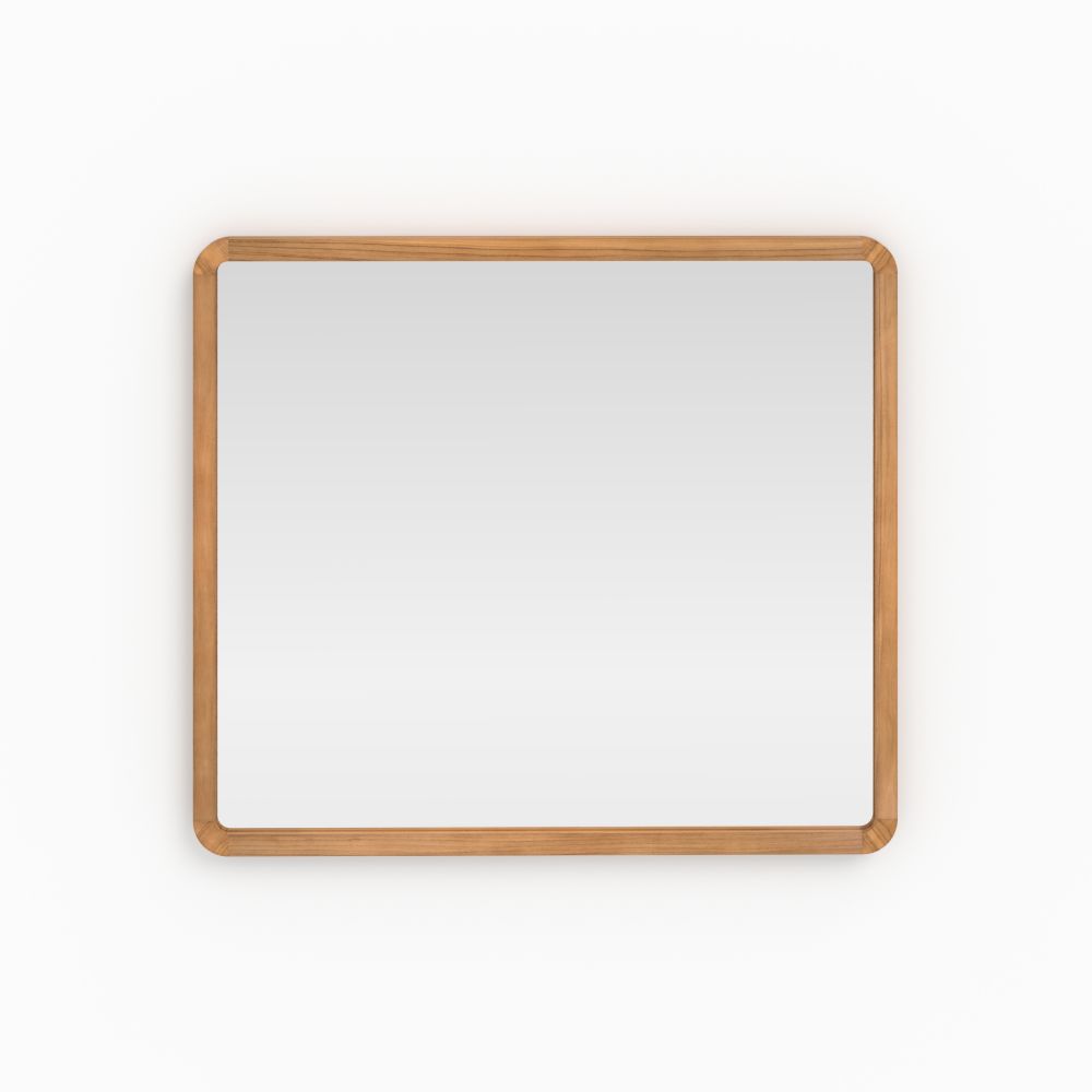 miroir salle de bain vaea en bois de teck - miniature