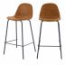 Chaise de bar mi-hauteur Henrik camel 65 cm (lot de 2)