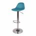 Chaise de bar Pavo en velours bleu 60/82 cm