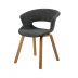 Chaise Viking en tissu gris foncé