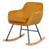 Rocking-chair Isola en velours jaune