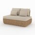 Canapé de jardin Sky en rotin synthétique et tissu beige 2 places