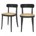 Chaise Aslaug en bois noir (lot de 2)