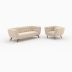 ensemble canape et fauteuils mona en velours beige rdv deco