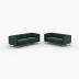ensemble canape gatsby velours vert pieds dores