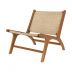 Fauteuil Kilka en teck et tressage chevron