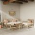 jardin salon de jardin vadella bambou 4 places