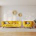 mona canape et fauteuil jaune 3 places