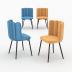 pack 4 chaises rosy en velours bleu et jaune