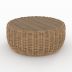Table basse de jardin Sky en rotin synthétique et bois