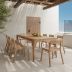 table et chaises jardin 8 personnes nonza teck recycle